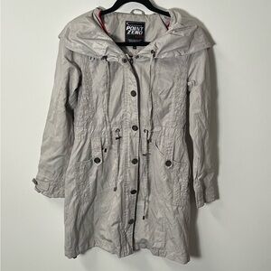 Point Zero Light Gray Hooded Anorak Jacket